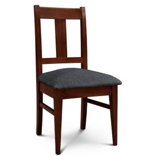 Silla de Comedor Euro lustre Caoba Tapizado Shot Nickel Espácity