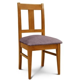 Silla de Comedor Euro lustre Miel Tapizado Shot Morado Espácity
