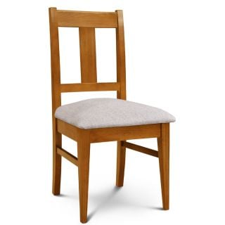 Silla de Comedor Euro lustre Miel Tapizado Shot Latte Espácity