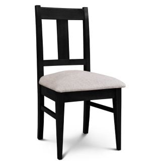 Silla de Comedor Euro lustre Wengue Tapizado Shot Latte Espácity