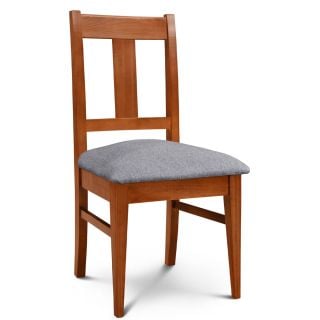 Silla de Comedor Euro lustre Cedro Tapizado Shot Piedra Espácity