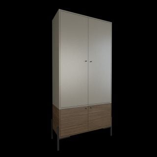 Estanteria Cerrada 4 Puertas Gris C.  Nogal L. Tables