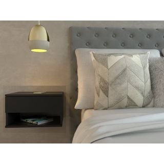 Mesa De Luz Flotante Negro M. Tables