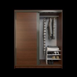 Placard Corredizo 1,50 2 Cajones Caoba Tabaco Tables