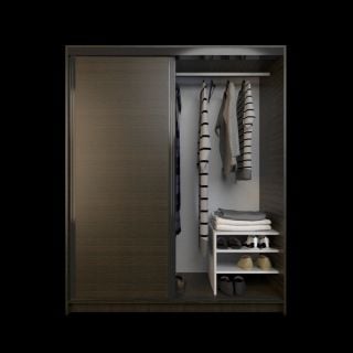 Placard Corredizo 1,50 2 Cajones Wengue Habano Tables