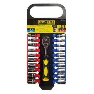 Set Bocallave Hexagonales 21Pcs-Metri|Pulg-1/4 Dowen Pagio