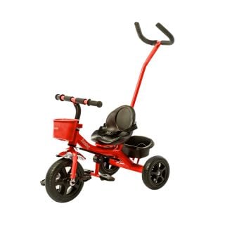 Triciclo con Manija Bebesit Canasto Rojo