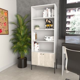 Estanteria 2 Puertas Gris C.|nevado Tables