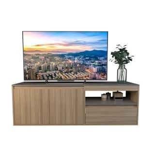 Rack Tv 1,54m. 1 Cajon 2 Puertas Coco Bolo|blanco Tables