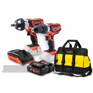 Combo Dowen Pagio Taladro + Llave De Impacto Baterias Bolso