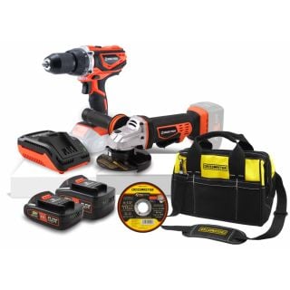 Combo Dowen Pagio Taladro +Amoladora Baterias Cargador Bolso