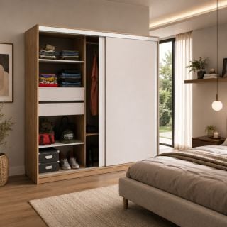 Placard Corredizo 1,79 2pta Coco Bolo|blanco Tables