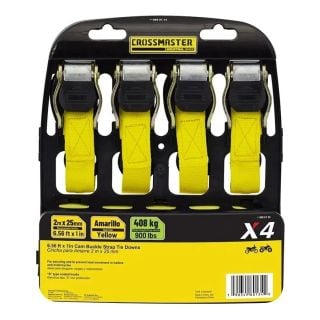 Cincha Amarre Crossmaster 408 Kg x4 Amarilla