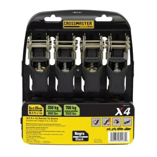 Cincha Amarre Crossmaster 700 Kg x4 Con Crique Negra