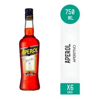 Aperitivo Aperol 750ml x 6 Unidades