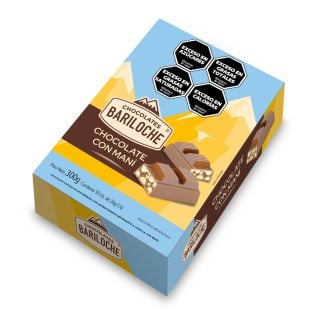 Chocolate Bariloche Con Mani 12 Tabletas x 10 Unidades