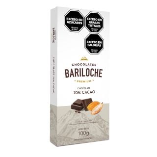 Tableta Bariloche Premium 70% Cacao x 100 Gs x 10 tabletas