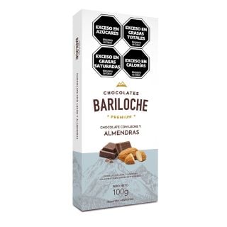 Tableta Bariloche Premium Leche con Almendras x 100 Gs x 10 tabletas