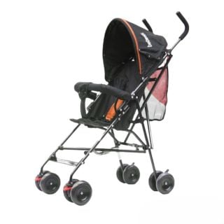 COCHECITO P/BB PLEGABLE BEBESIT (1052-A) TOURS PARAGUITA NEGRO/NARANJA