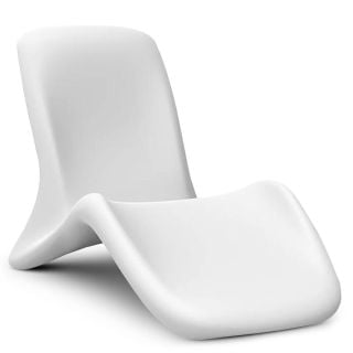 Reposera Fluid flotante apilable exterior color blanco