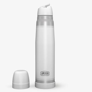 TERMO 1L. LUMILAGRO (T-376 B) LUMINOX BALA BLANCO ACERO INOX.