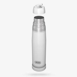 TERMO 1L. LUMILAGRO (T-376 B) LUMINOX BALA BLANCO ACERO INOX.
