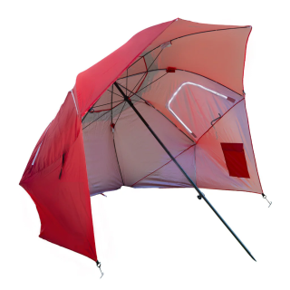 SOMBRILLA LAURY (16907) ROMPEVIENTOS 2.20 Mts. CAÑO ACERO OXFORD ROJO ART. 16907