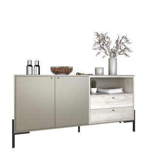 BAHIUT VAJILLERO TABLE´S (4253-GCN) 1.50 Mts. GRIS C./NEVADO