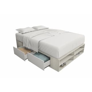 BOX 140 cm. TABLE´S (6442-NCE) 4 CAJONES NEVADO/EVEREST