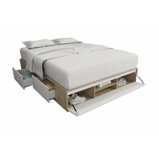 BOX 160 cm. TABLE´S (6443-COE) 4 CAJ 1PTA REV OLMO F./EVEREST