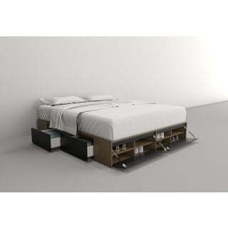 BOX 180 cm. TABLE´S (6444-CON) 4 CAJ 2PTA REV OLMO F./NEGRO M.