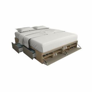 BOX 200 cm. TABLE´S (6445-COG) 4 CAJ 2PTA REV OLMO F./GRIS C.