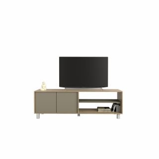 RACK TV TABLE´S (4100-COG) HASTA 75 2 PUERTAS OLMO F./GRIS C.