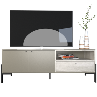 RACK TV TABLE´S (4251-GCN) 1.50 Mts. GRIS C./NEVADO