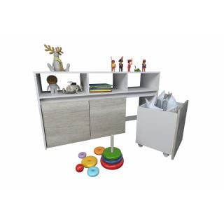 JUGUETERO 3 CAJONES TABLE´S (3038-NCE) C/RUEDA NEVADO/EVEREST