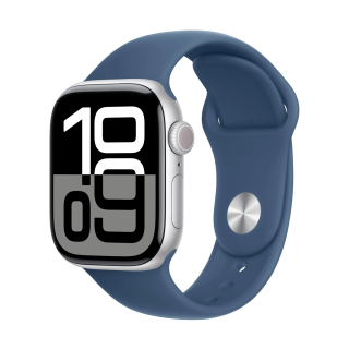 Reloj Smartwatch Apple Watch Series 10 46mm Gps Silver Aluminium Sport Band Denim M-l
