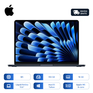 Apple Macbook Air M5 512gb Ssd 16gb Ram 13.6 Pulg Midnight