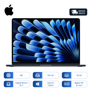 Apple Macbook Air M5 512gb Ssd 16gb Ram 15.3 Pulg Midnight