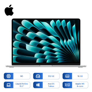 Apple Macbook Air M5 512gb Ssd 16gb Ram 15.3 Pulg Silver