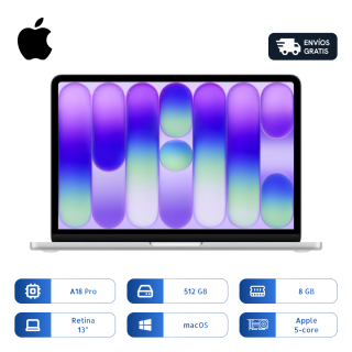 Apple Macbook Neo 2026 A18 Pro 512gb Ssd 8gb 13 Pulg Silver