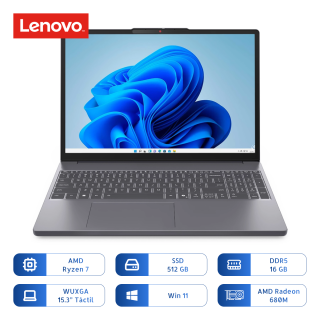 Notebook Lenovo Slim 3 15arp10 Amd Ryzen 7 170 512gb Ssd 16gb 15.3 Pulg Tactil Gris