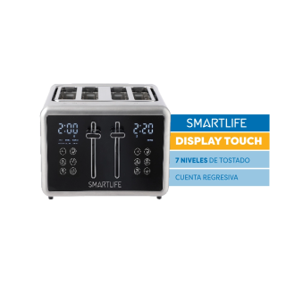 Tostadora Digital Smartlife TOD1520 4 Panes 1700 Watts