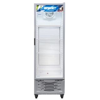 Exhibidora Vertical 420lts 4 Estantes Led Forzador Briket