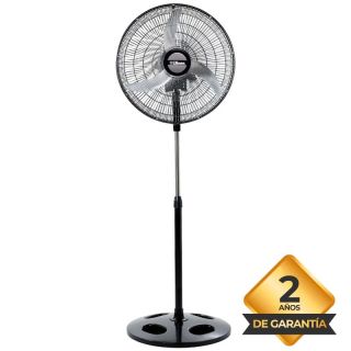 Ventilador de Pie Negro 20" 3 Aspas Metálica Liliana