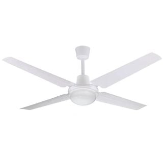 Ventilador de Techo Blanco 4 Palas Metálicas 120cm 5 Velocidades c/Luz Liliana
