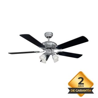 Ventilador de Techo Liliana 5 Palas de Madera Reversibles Blanco/Negro 120cm 4 luces