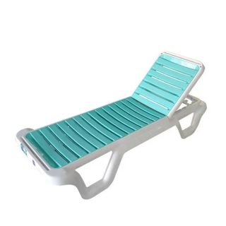 Reposera Plastica Hawaii Voss 2000 Blanca|Aguamarina