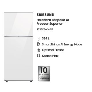 Heladera Samsung Bespoke RT38CB664012 384 L Clean White