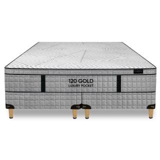 CONJUNTO KING KOIL 120 GOLD LUXURY POCKET 1.60 X 2.0