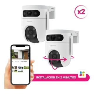 Pack 2 Camaras Wifi Ip Ezviz H9c 2k 
